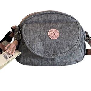 reduced vintage Kipling stemla brand new crossbody bag grey pink